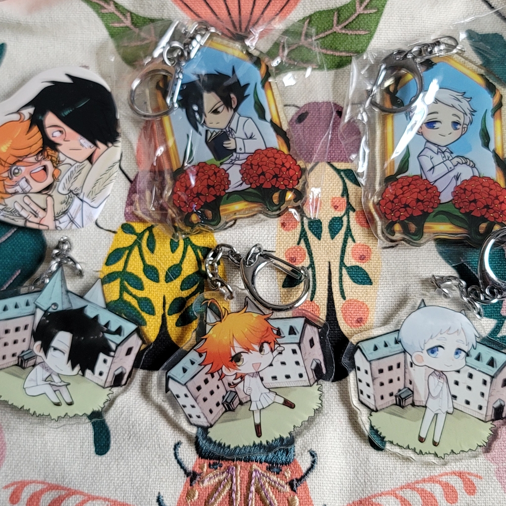 The Promised Neverland Anime Keychain Set